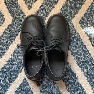 black doc martens oxford shoes